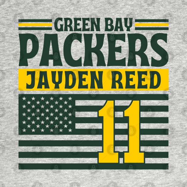 Green Bay Packers Reed 11 American Flag Football by Astronaut.co